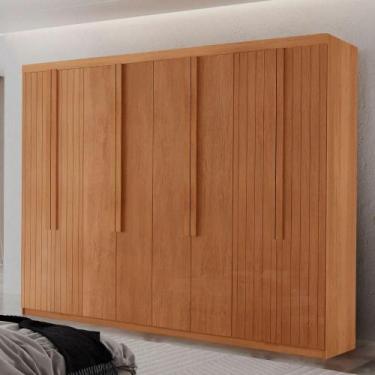 Imagem de Guarda Roupa Casal Rio Mdf Com 8 Portas 4 Gavetas Moderna Naturalle - 