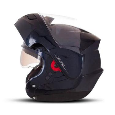 Imagem de Capacete Robocop Escamoteável Attack Solid Viseira Interna Moto Articu