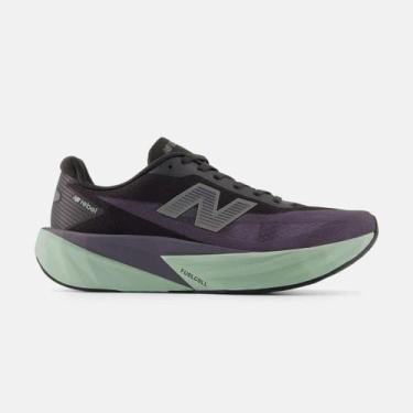 Imagem de Tênis New Balance FuelCell Rebel v5 Masculino Preto Estonado e Verde, 