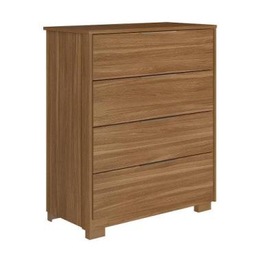 Imagem de Cômoda Alia 4 Gavetas Amêndola Touch com Pés - Demartêz - Demobile