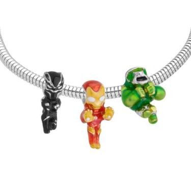 Imagem de Pulseira Marvel Berloque Banhado a Prata 925 - Work Semijoias