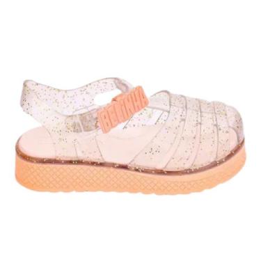 Imagem de Sandália Belinha Infantil  Kidy Plataforma Ouro Glitter, Ouro, 33/34