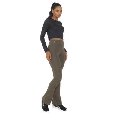 Imagem de Calça Amei Sports Flare Com Bolso Interno - 40038, Verde oliva, GG