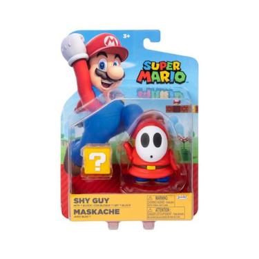 Imagem de Boneco Shy Guy de 7cm com Bloco  - Super Mario - Sunny Brinquedos