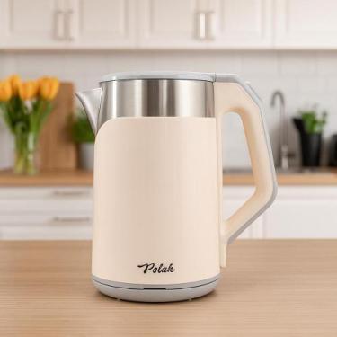 Imagem de Chaleira elétrica inox color 1,8l polak, Bege, 220V