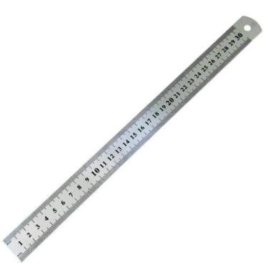 Imagem de Régua Metálica Prata 30cm VMP