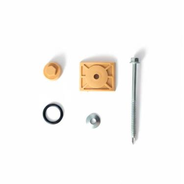 Imagem de Parafuso Para Telha Pvc Sextavado Kit Marfim com 100un Vedação E Fixaç