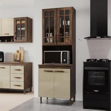 Imagem de Torre Quente Modulada Com Vidro Para Forno Fidelitá Lisboa 70cm 4 Port