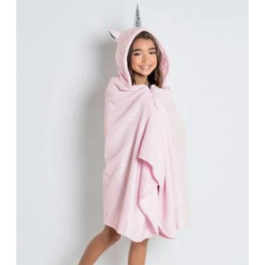 Imagem de Manta Infantil Com Touca Lar E Lazer Rosa, UN, Rosa