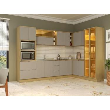 Imagem de Cozinha Modulada Completa 11 Peças Ellite Yescasa Amarelo/Canary/Avela