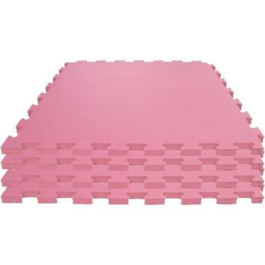 Imagem de Tatame Eva 1x1m 1cm Rosa Kit Com 4 Placas - Evamax