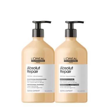 Imagem de Kit L'Oréal Professionnel Absolut Repair Gold Quinoa Protein Duo 750ml