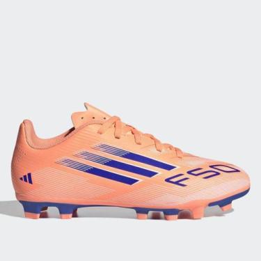 Imagem de Chuteira Campo Infantil Adidas F50 Club, Laranja, 36