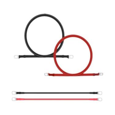 Imagem de Kit De Cabos De Bateria De 10 Polegadas (2 Peças) 5-12AWG Cobre Puro L