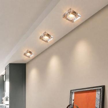 Imagem de 3 Spot Cristal Embutir Espelhado Glint Rose Mr16 Quarto Lup66 - Acende