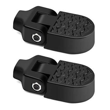 Imagem de TOBWOLF 1 par de mini pedais traseiros de bicicleta, 3,1 x 1,6 pol. / 8 x 4 cm pinos dobráveis de bicicleta de liga de alumínio, apoios para os pés de bicicleta antiderrapantes, pedais de placas de pé