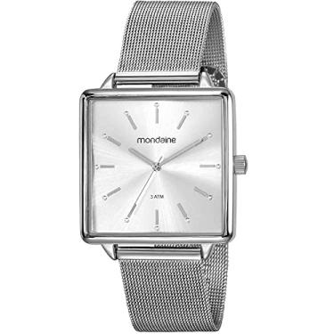 Imagem de Relogio Mondaine Feminino Ref: 99487l0mvne2 Retangular Prateado