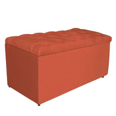 Imagem de Calçadeira Estofada Liverpool 90cm Solteiro Suede Terracota