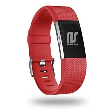 Imagem de Pulseiras unissex para Fitbit Charge 2 - Pulseira de substituição - Nandos-Store (Vermelha)