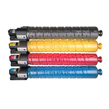Imagem de Para Ricoh Hyr-MPC5502 Cartucho de toner de alto rendimento |Funciona com Aficio MPC4502 MPC5502 (BK/C/M/Y, 4 PACK) REDIDO BLACK 25000 Páginas/cor 25000Pages 4-pack