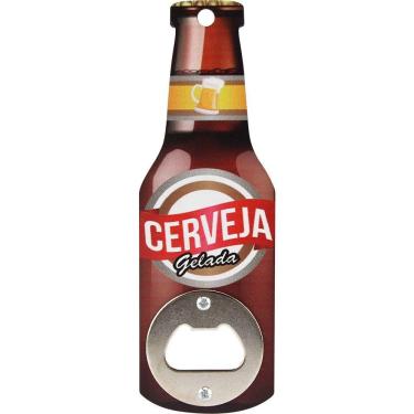 Imagem de Abridor Garrafa Mdf Magnético Forma Formato Garrafas Cerveja