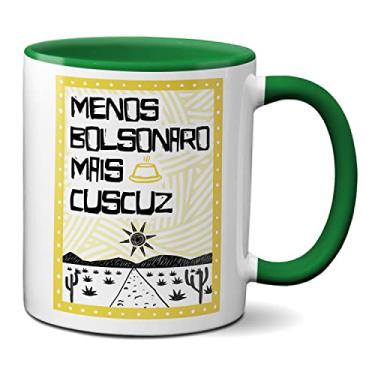 Imagem de Caneca Criativa Sertão Menos Bolsonaro Mais Cuscuz (Verde)