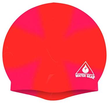 Imagem de Water Gear Touca de natação adulto de silicone – Flexível unissex impermeável – Ótimo para cabelos curtos e longos – Melhore o seu desempenho – mulheres, homens e adolescentes
