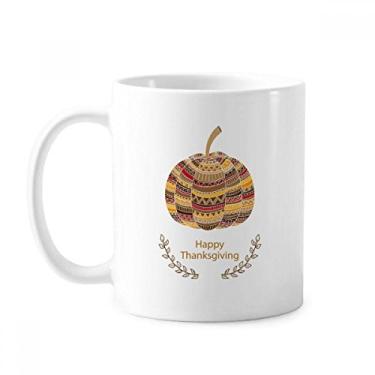 Imagem de Happy Thanksgiving Day Caneca com estampa rosa cerâmica xícara de café porcelana louça