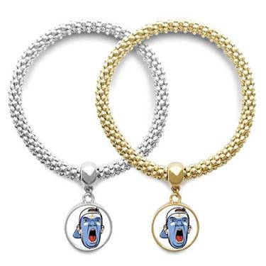 Imagem de DIYthinker Argentina Maquiagem Facial Touca Gritando Amante Pulseira Pulseira Pingente Joias Casal Corrente Presente, Metal, Na