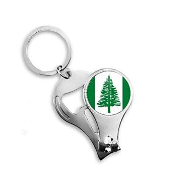 Imagem de Norfolk Island National Emblema Alicate de unha Chaveiro Abridor de Garrafas Cortador