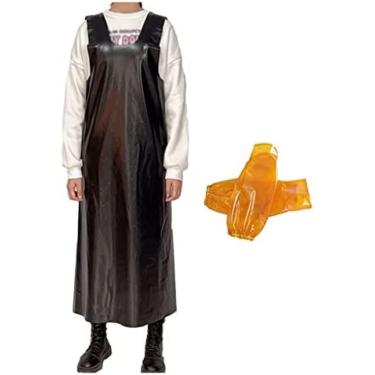 Imagem de Avental Adulto Avental Utilitário Para Mulheres E Homens Avental Industrial À Prova D'água E À Prova De Óleo Para Móveis Domésticos Avental De Cozinha Com 2 Peças De Capas De Manga,Preto,Collector