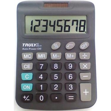 Imagem de Calculadora De Mesa Trully 8Dig.Visor Gr.Prata - Procalc