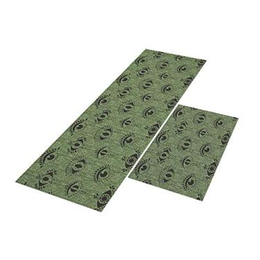 Imagem de Tapete Passadeira de Cozinha Eyes 120x40 + Capacho 60x40