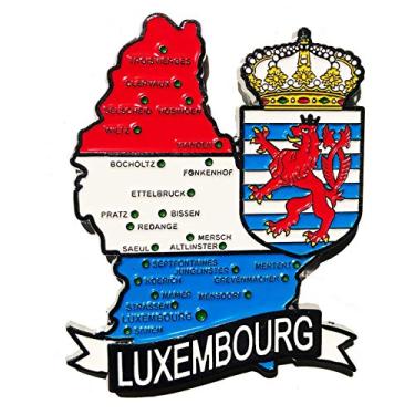 Imagem de Imã Luxemburgo – Imã Mapa Luxemburgo Bandeira Cidades Símbolos - Mapa Mundi Magnético - Imã Geladeira Luxemburgo