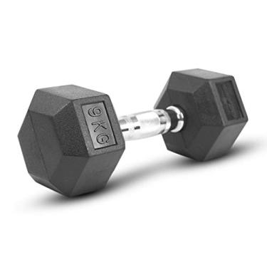 Imagem de Dumbbell sextavado Cromado 9kg - unidade