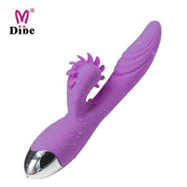 Imagem de Vibrador com Aquecimento, Estimulador de Clitóris Giratório, Recarregável, 7 Modos Vibração, 7 Modos Rotação, Roxo - DIBE