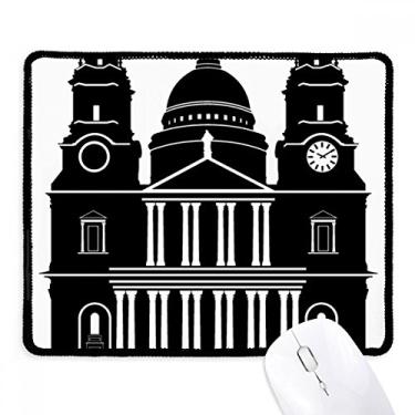 Imagem de England Building United Kingdom Outline UK Mousepad borda costurada tapete de borracha para jogos