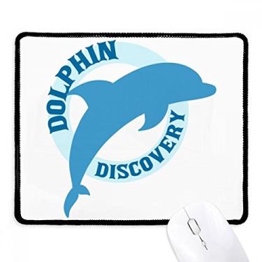 Imagem de Mouse pad Blue Ocean Streamline com estampa de golfinho e borda costurada para jogos