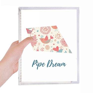 Imagem de Caderno de tinta para plantas com flores de pássaros, folhas soltas e diários recarregáveis