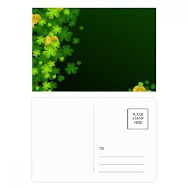 Imagem de Clover Gold Ireland St.Patrick's Day conjunto de cartão postal aniversário correspondência cartão de agradecimento