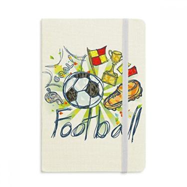 Imagem de Caderno de futebol de desenho animado com estampa de série de futebol oficial de tecido rígido diário clássico