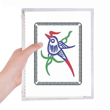 Imagem de Caderno Mahjong Bamboo Bar 1 azulejo padrão folha solta diário recarregável artigos de papelaria