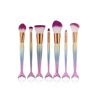 Imagem de Kit 7 Pinceis Pincel Sereia Mermaid Colorido