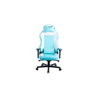 Imagem de Cadeira Gamer Husky Gaming Blizzard 900 S.E., Azul e Branco, Com Almofadas, Reclinável com Sistema Frog, Descanso de Braço 3D - HGMA094