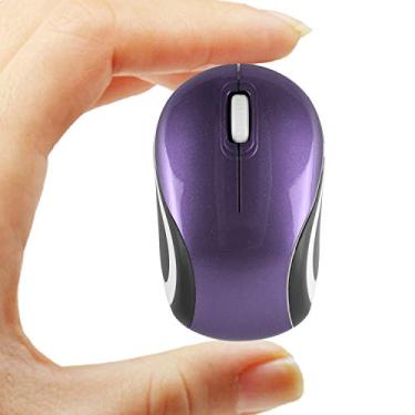 Imagem de Mini mouse sem fio pequeno para crianças de 3 a 7 anos de idade tamanho infantil óptico portátil mini mouse sem fio com receptor USB para laptop (roxo)