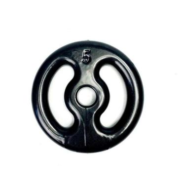 Imagem de Anilha Emborrachada 5 Kg Fundidos De Minas - Preto