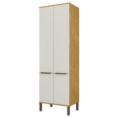 Imagem de Paneleiro Modulado 4 Portas 5 Prateleiras Verace Espresso Móveis Marrocos/Off White