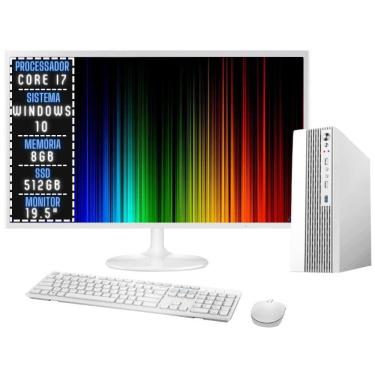 Imagem de Computador Completo Branco 3green Velox Intel Core i7 8GB SSD 512GB Monitor 19.5&quot; Windows 10 3VB-014
