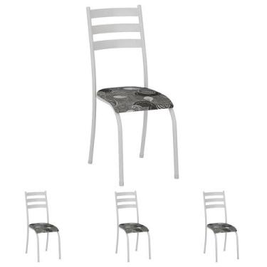 Imagem de Conjunto De 4 Cadeiras 591/15 Madmelos Branco / Folha