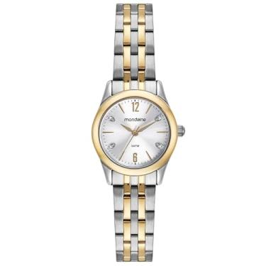 Imagem de Relógio MONDAINE feminino analógico dourado prata 32587LPMVBE3